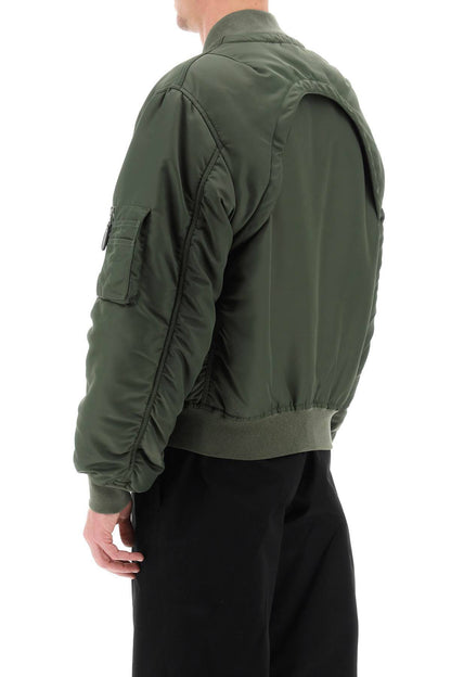 ALEXANDER MCQUEEN convertible bomber jacket in nylon satin