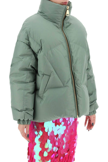 KHRISJOY moon hooded short down jacket