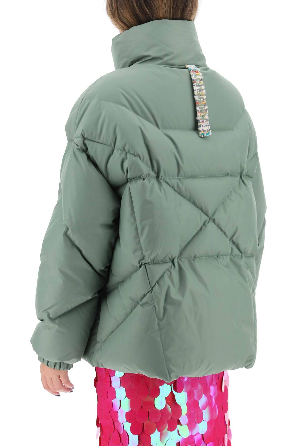 KHRISJOY moon hooded short down jacket