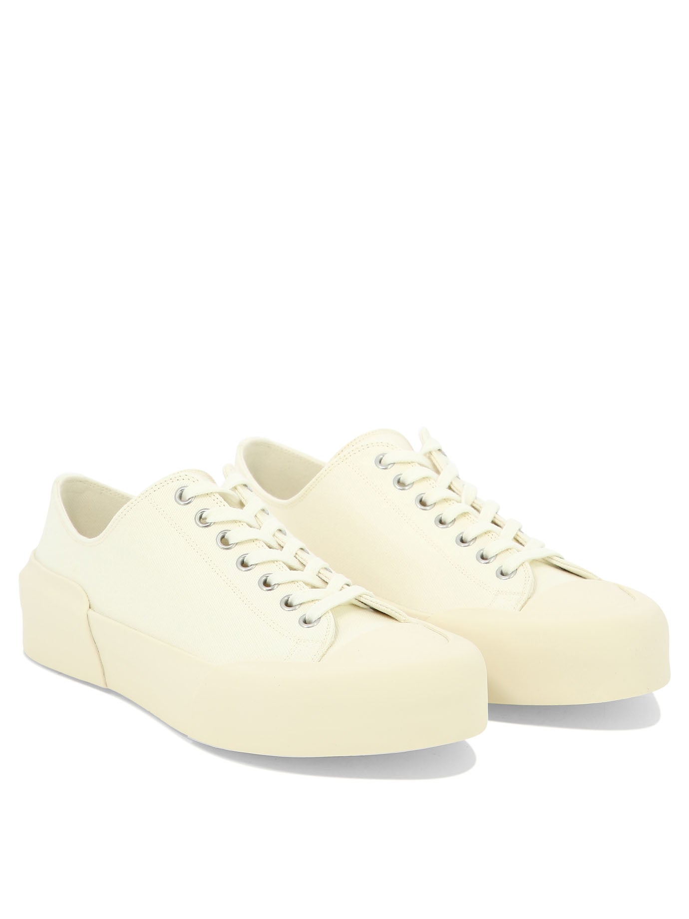 Jil Sander Low Top Canvas Sneakers