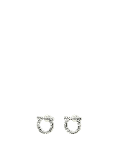 Ferragamo Gancini Crystals Earrings (L)