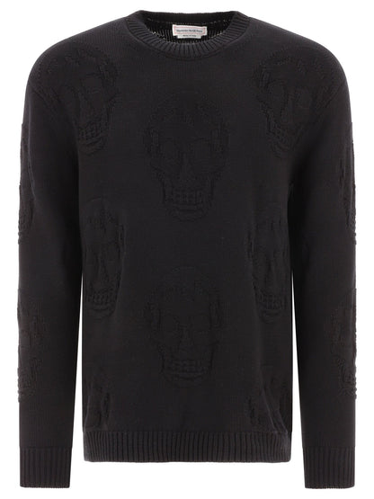 Alexander Mc Queen Textured Skull Sweater