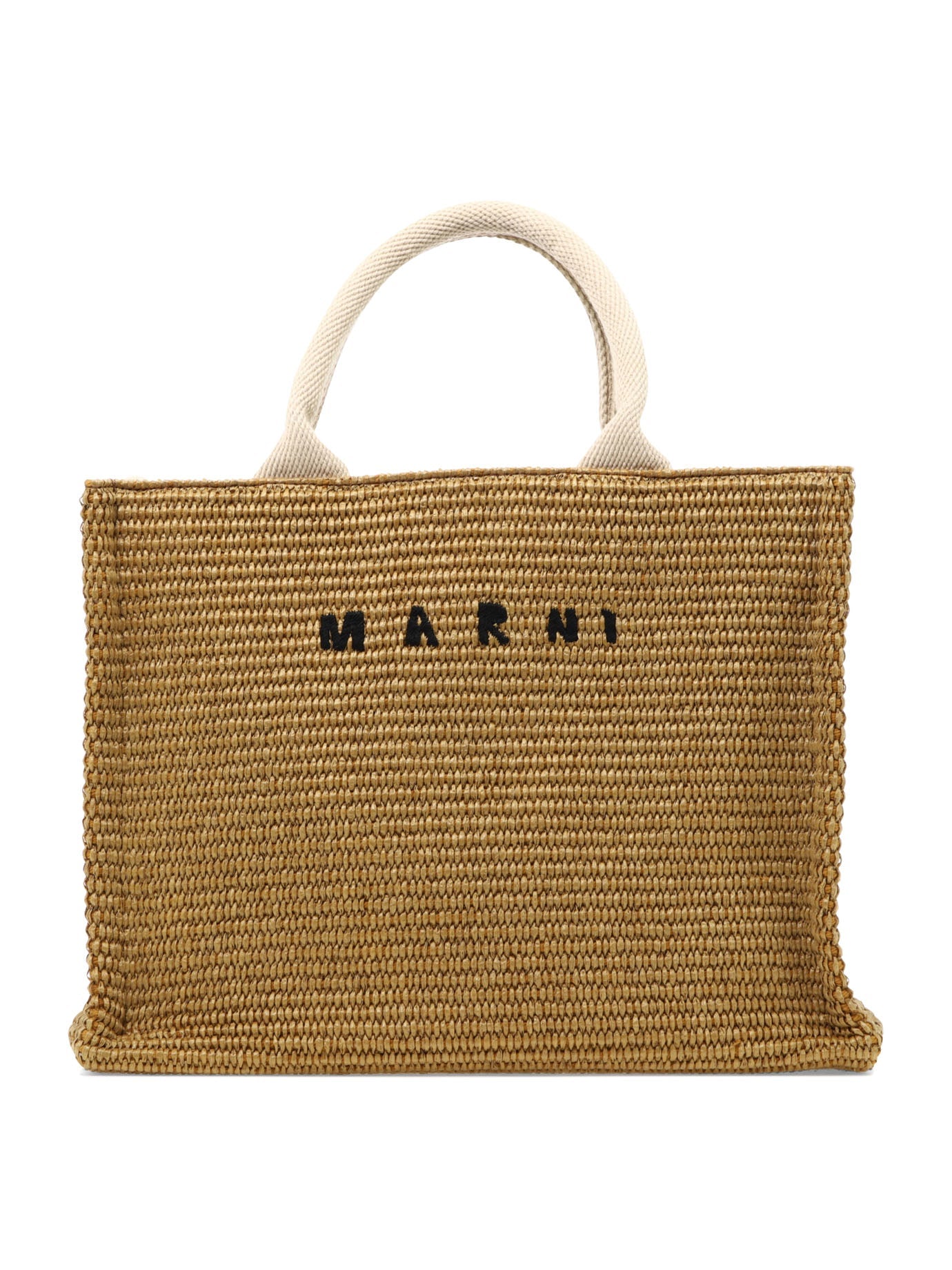 Marni Tote In Raffia Effect Fabric