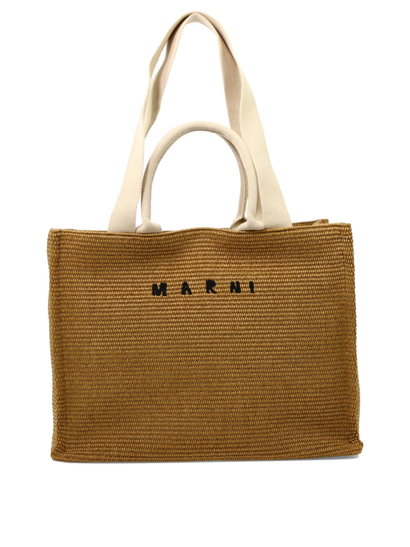 Marni Tote In Raffia Effect Fabric