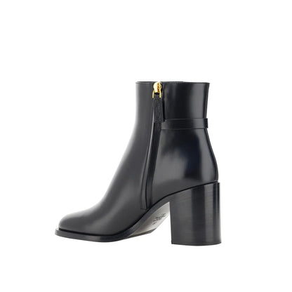 Valentino Garavani Valentino Garavani V Logo Leather Ankle Boots