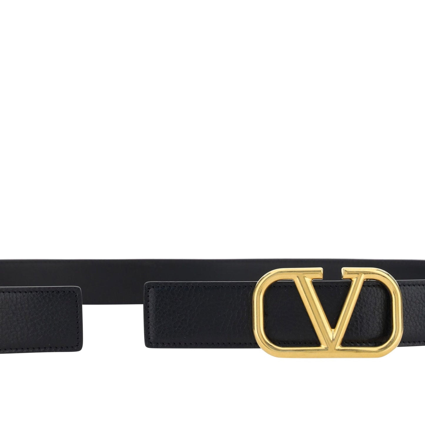 Valentino Garavani Valentino Garavani V Logo Leather Belt