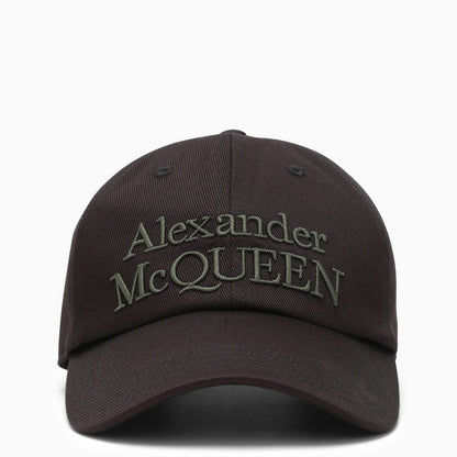 Alexander Mc Queen Embroidered Logo Cap In Black