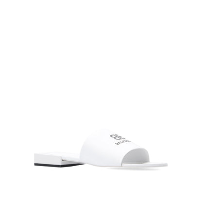 Balenciaga Logo Leather Mules