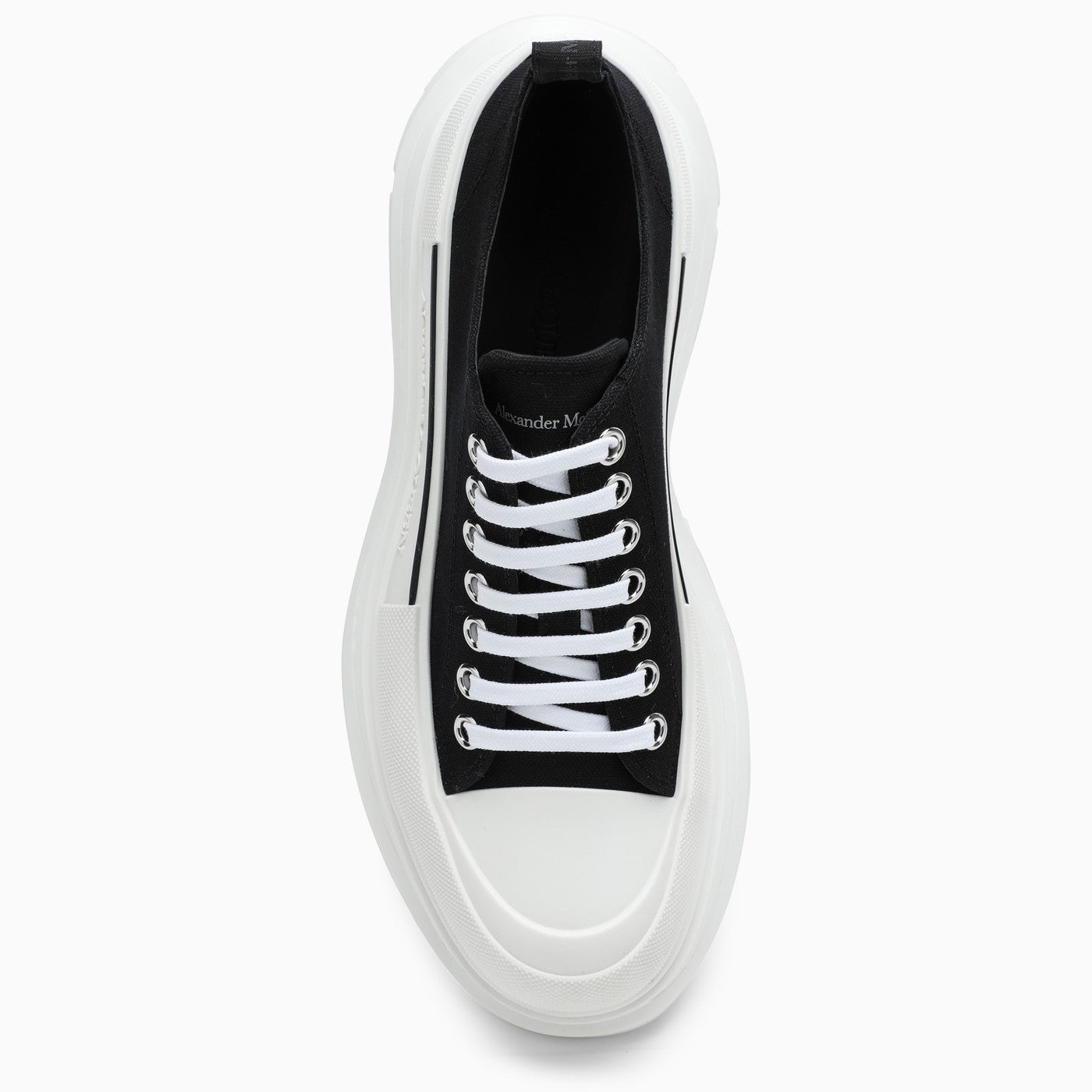 Alexander Mc Queen Black/White Tread Slick Shoes