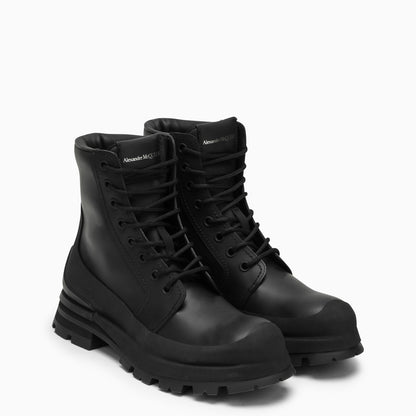 Alexander Mc Queen Wander Black Leather Boot