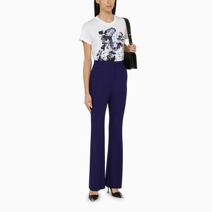 Alexander Mc Queen Blue Regular Trousers With Darts