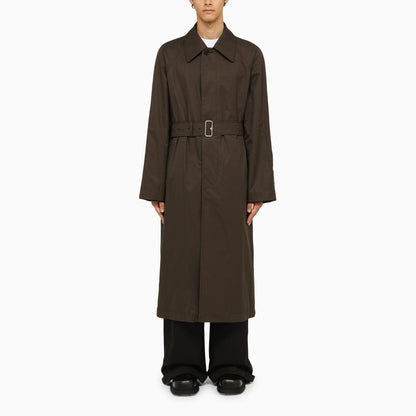 Burberry Dark Grey Canvas Trench Coat