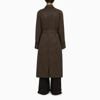 Burberry Dark Grey Canvas Trench Coat