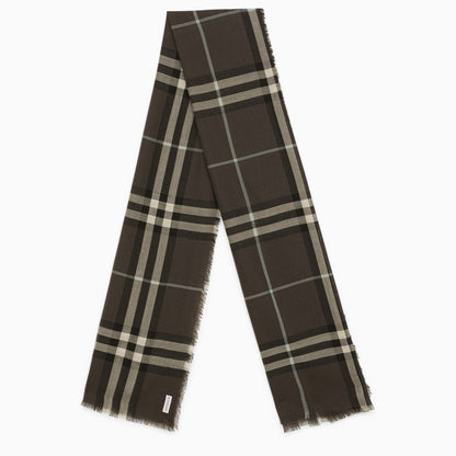 Burberry Wool Scarf With Check Pattern