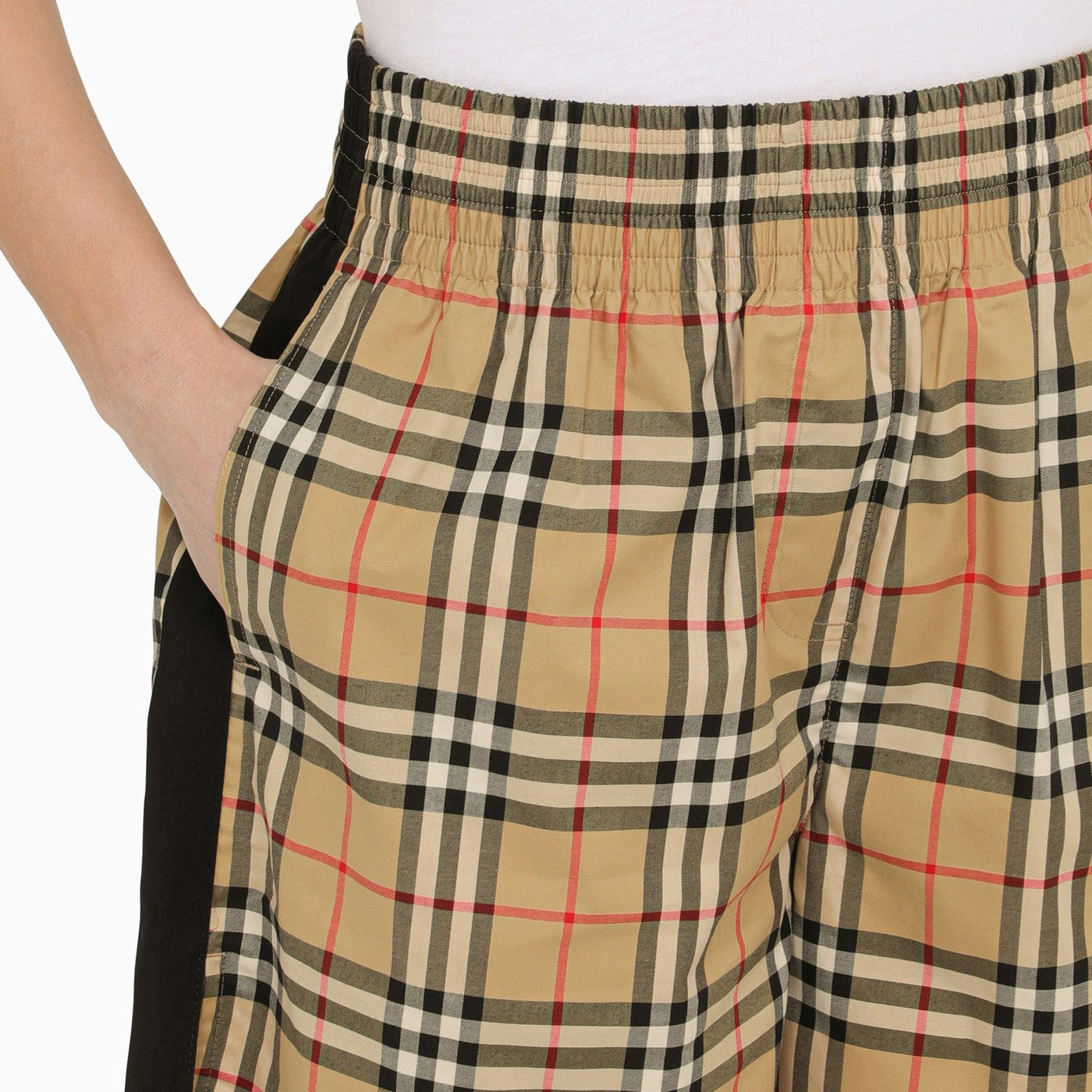 Burberry Beige Vintage Check Cotton Bermuda Shorts