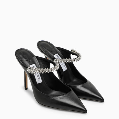 Jimmy Choo Bing 100 Black Leather Sabot