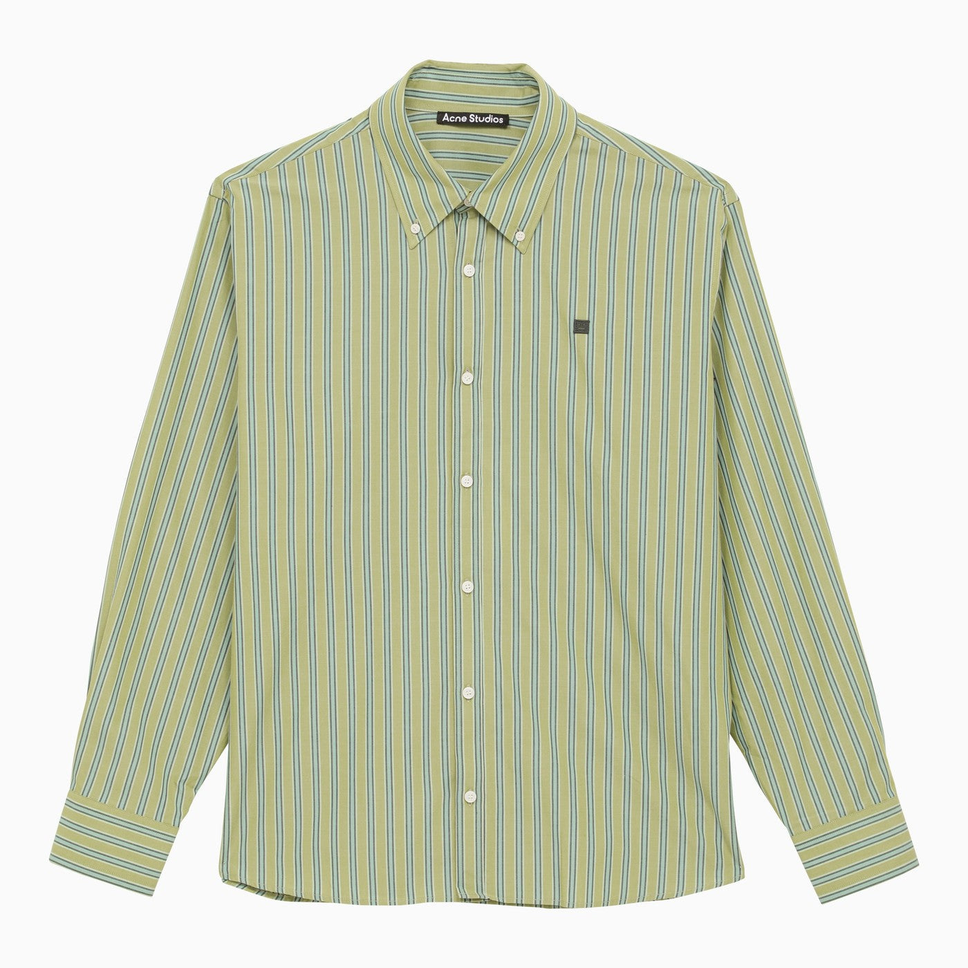 Acne Studios Classic Bright Green/Dark Green Striped Shirt