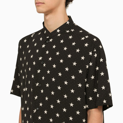 Balmain Black Shirt With Stars