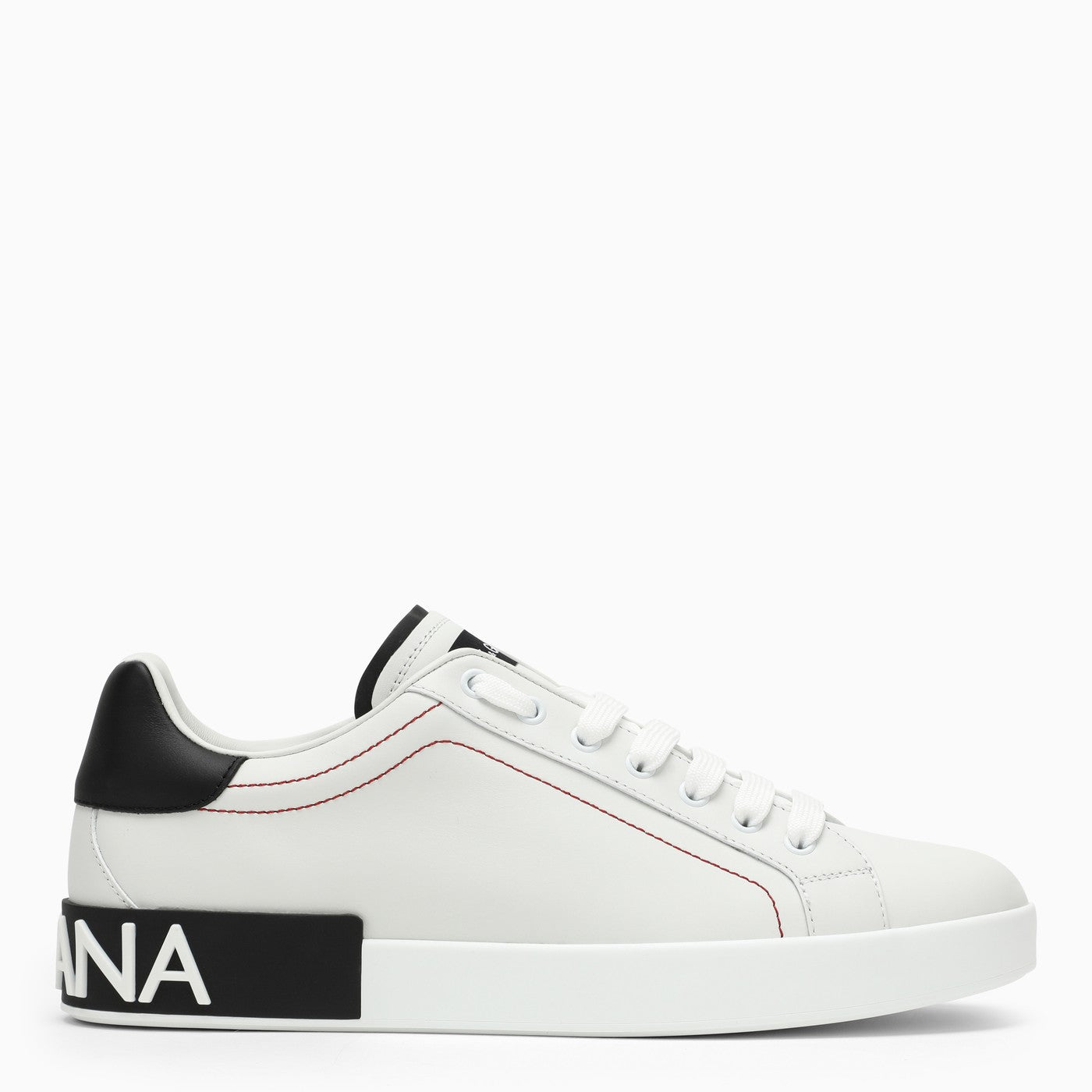 Dolce&Gabbana Portofino White/Black Leather Trainer