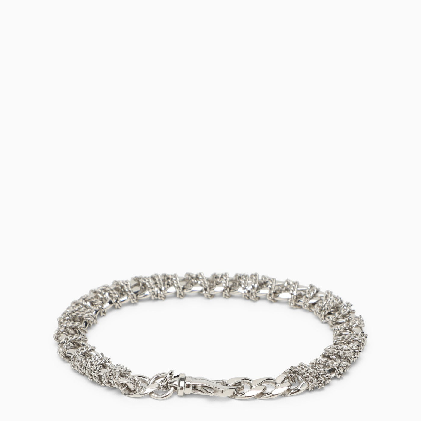 Emanuele Bicocchi Silver 925 Intricate Chain Bracelet