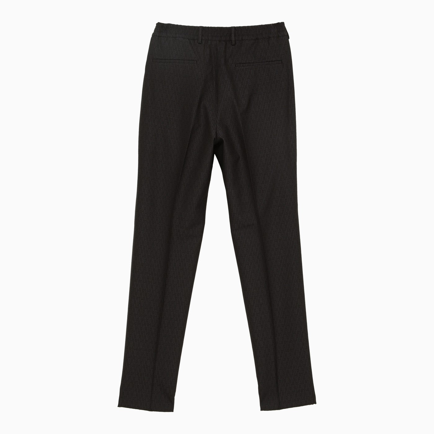 Fendi Blue Wool Regular Trousers