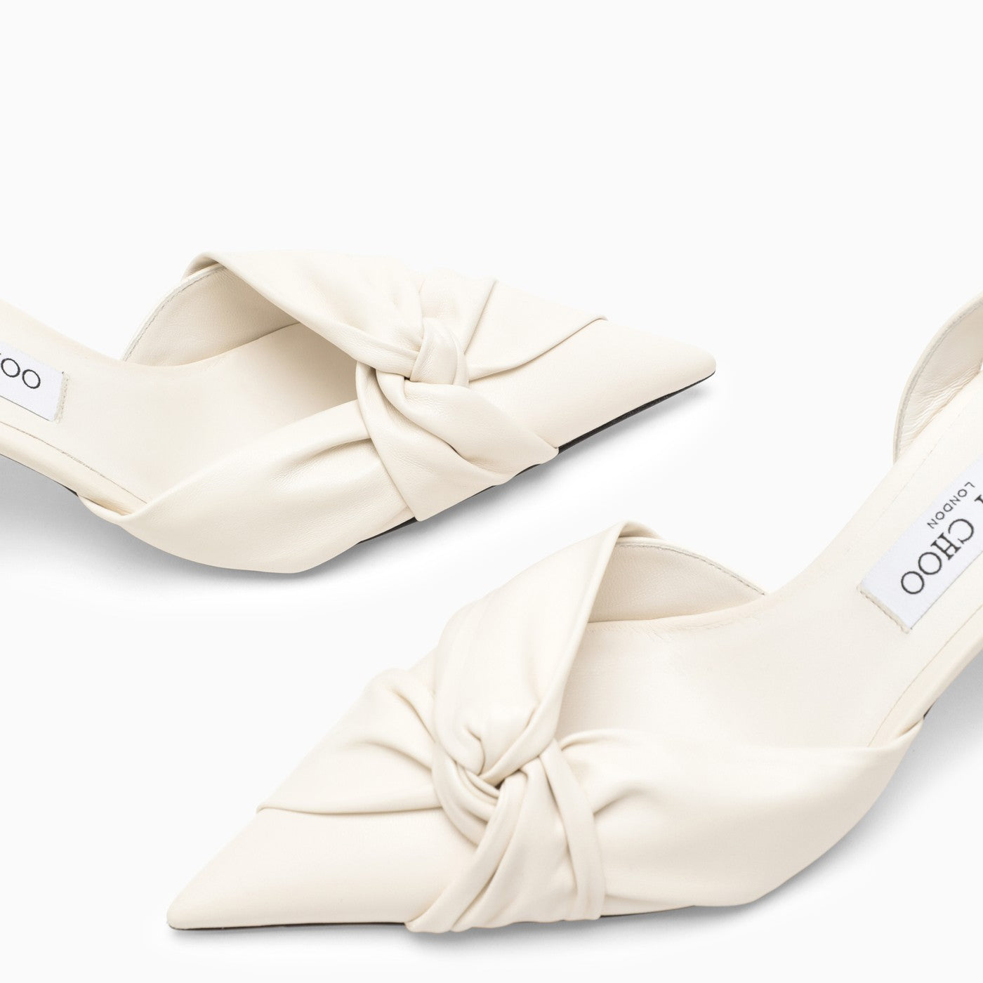 Jimmy Choo Hedera 70 Slingback In Milk Coloured Leather