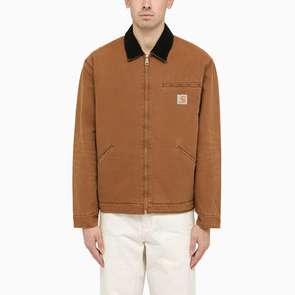 Carhartt Wip Brown Canvas Bomber Jacket