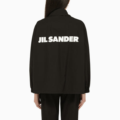 Jil Sander Black Cotton Jacket With Logo