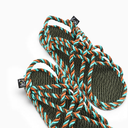 Nomadic State Of Mind Green/Blue/Orange Jc Rope Sandals