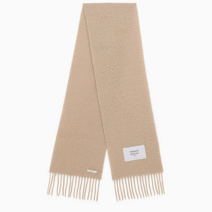 Maison Kitsuné Beige Wool Scarf