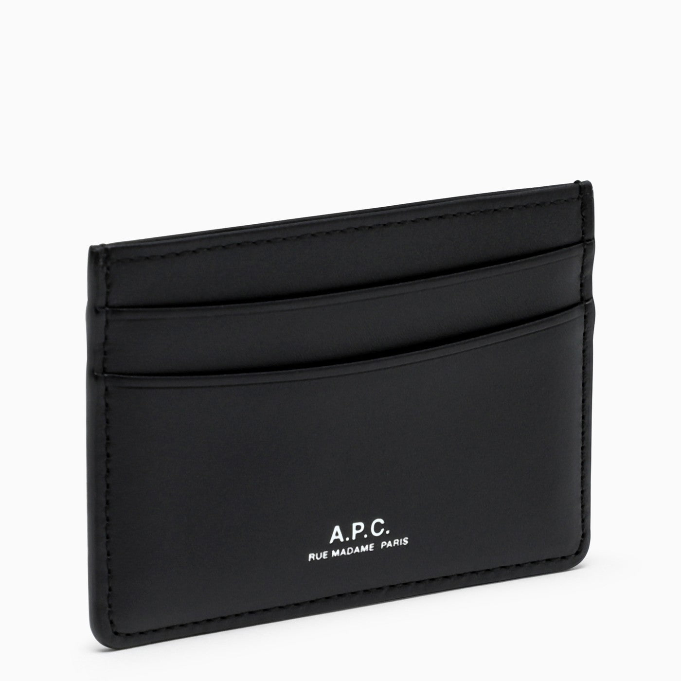 A.P.C. Black Card Holder With Logo Print