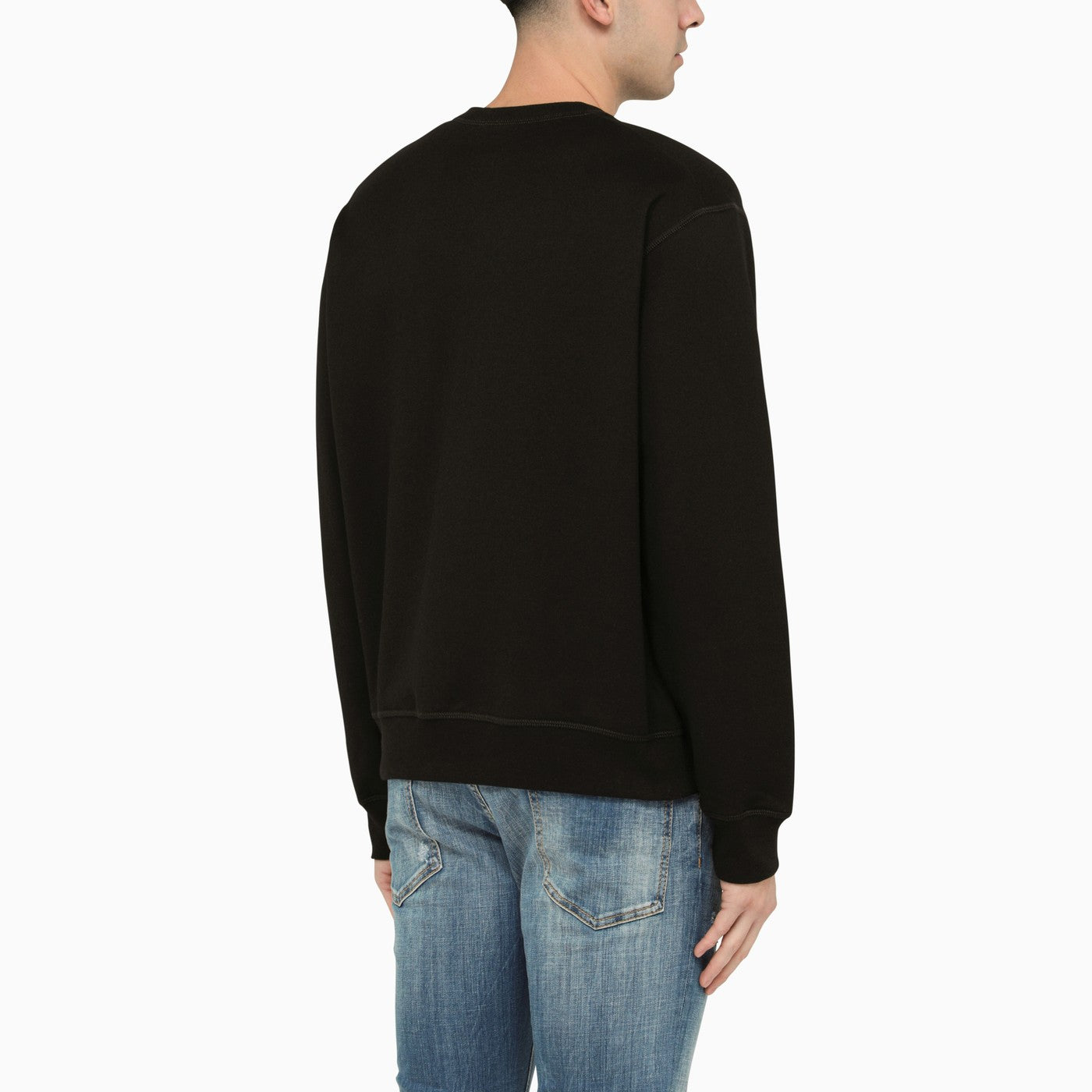 Dsquared2 Black Cotton Crewneck Sweatshirt