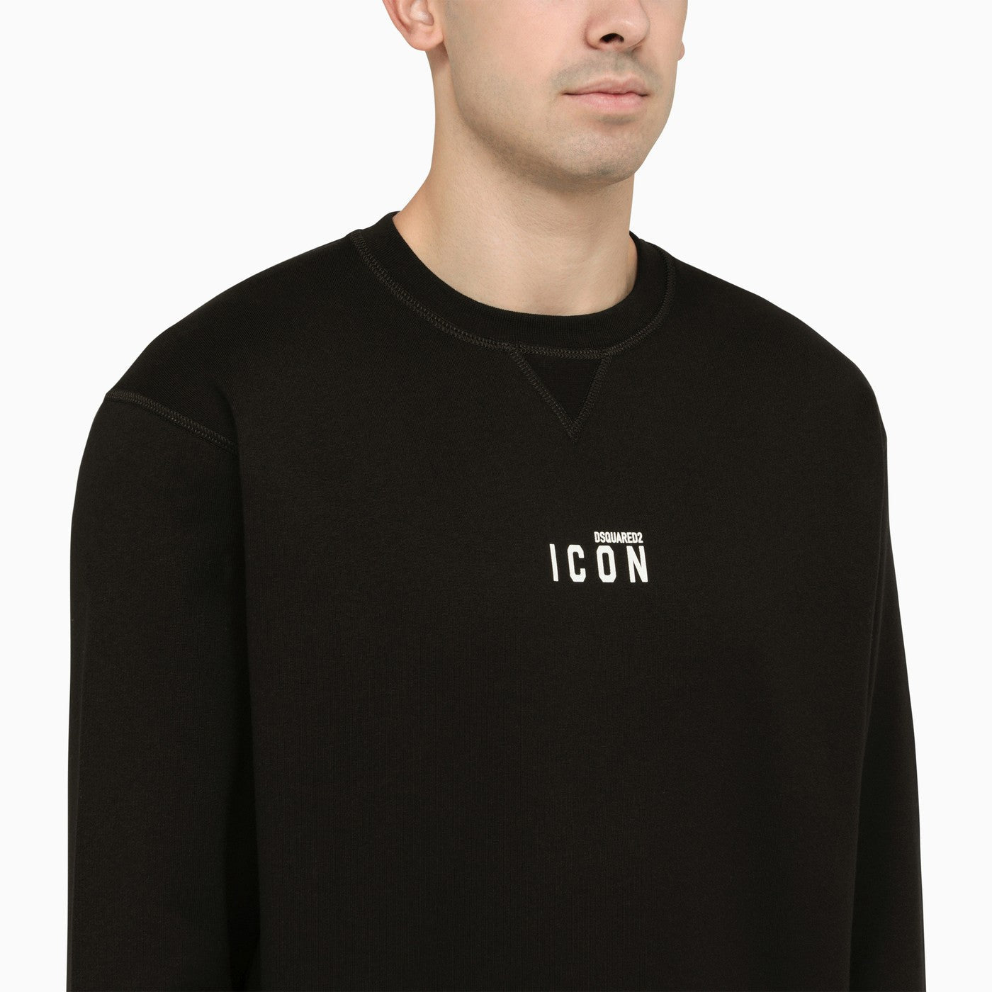 Dsquared2 Black Cotton Crewneck Sweatshirt