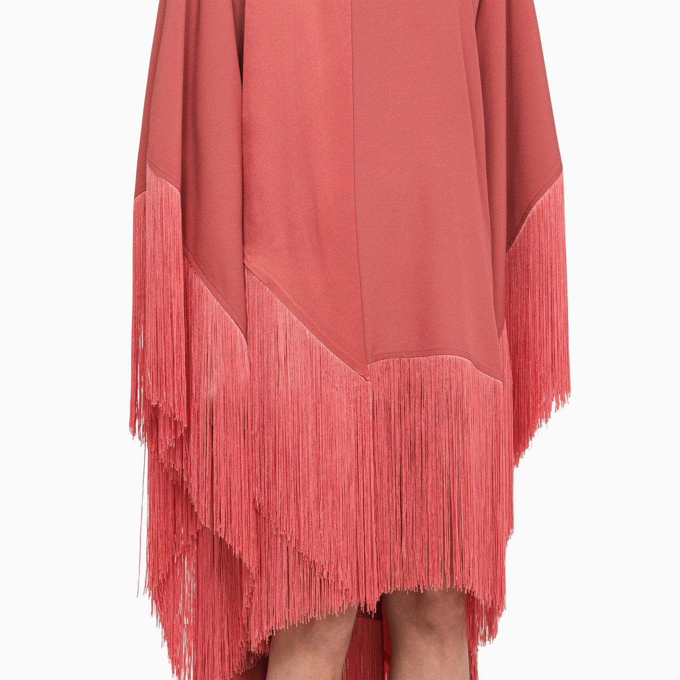 Taller Marmo Mrs. Ross Dress With Fringes Peony Coloured