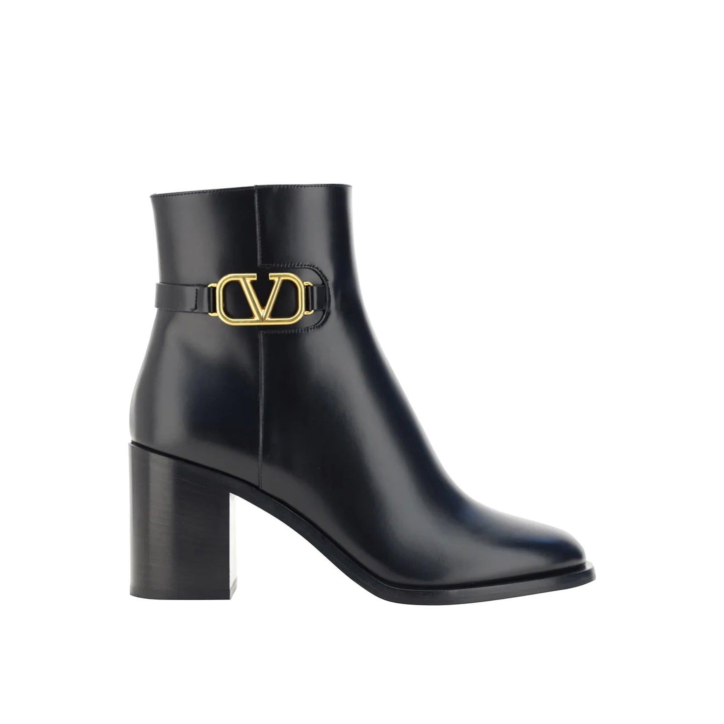 Valentino Garavani Valentino Garavani V Logo Leather Ankle Boots