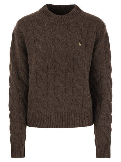 Polo Ralph Lauren Cable Wool Cashmere Mockneck Jumper