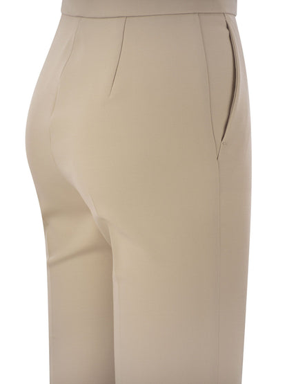 Max Mara Nepeta Ankle Length Trousers In Wool Crepe