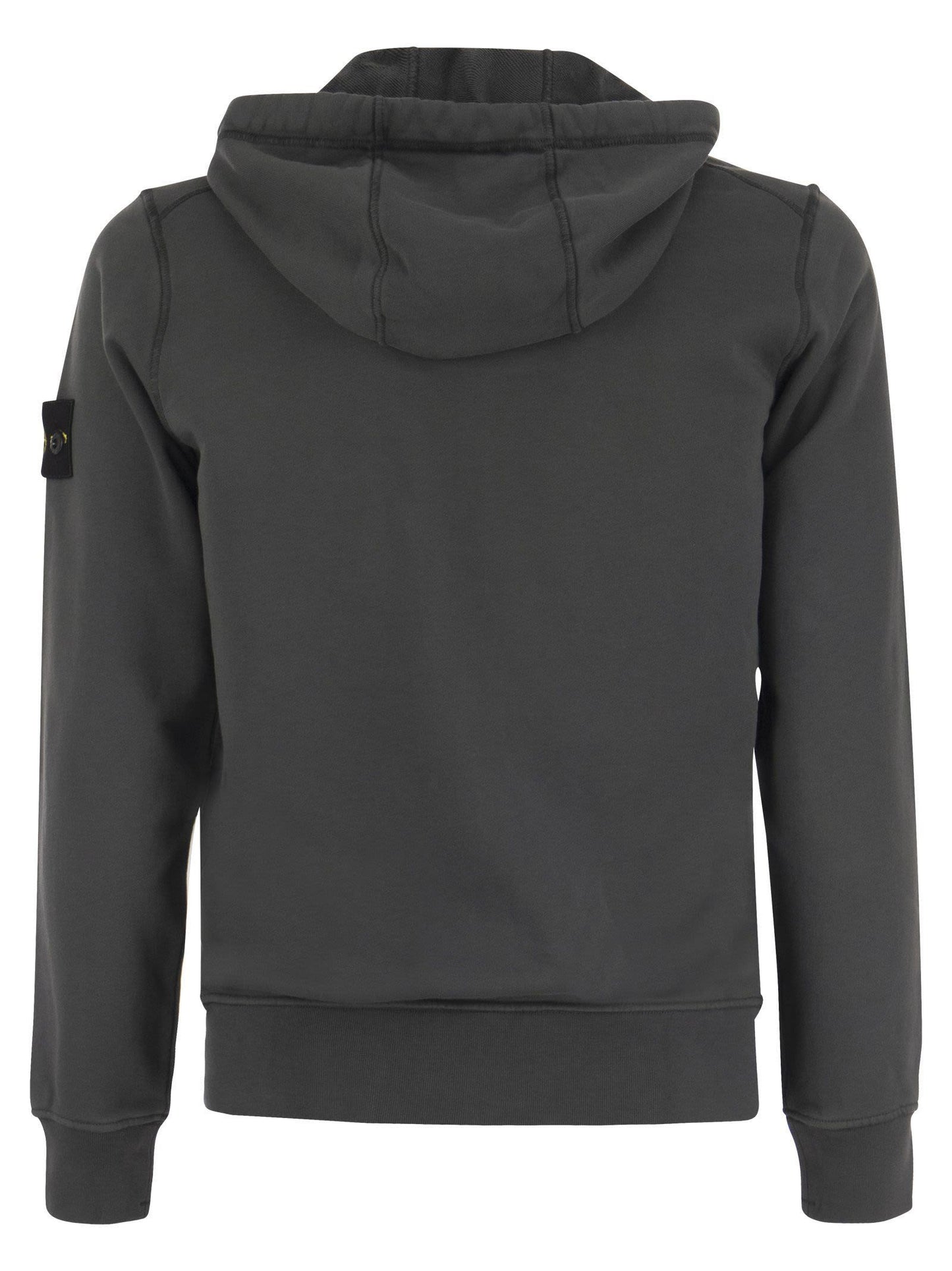 Stone Island Cotton Sweatshirt With Hood And Zip