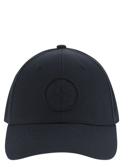 Stone Island Cap With Front Logo Embroidery