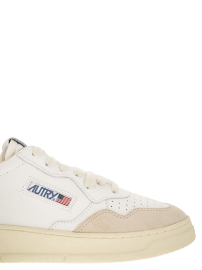 Autry Medalist Low Leather And Suede Sneakers