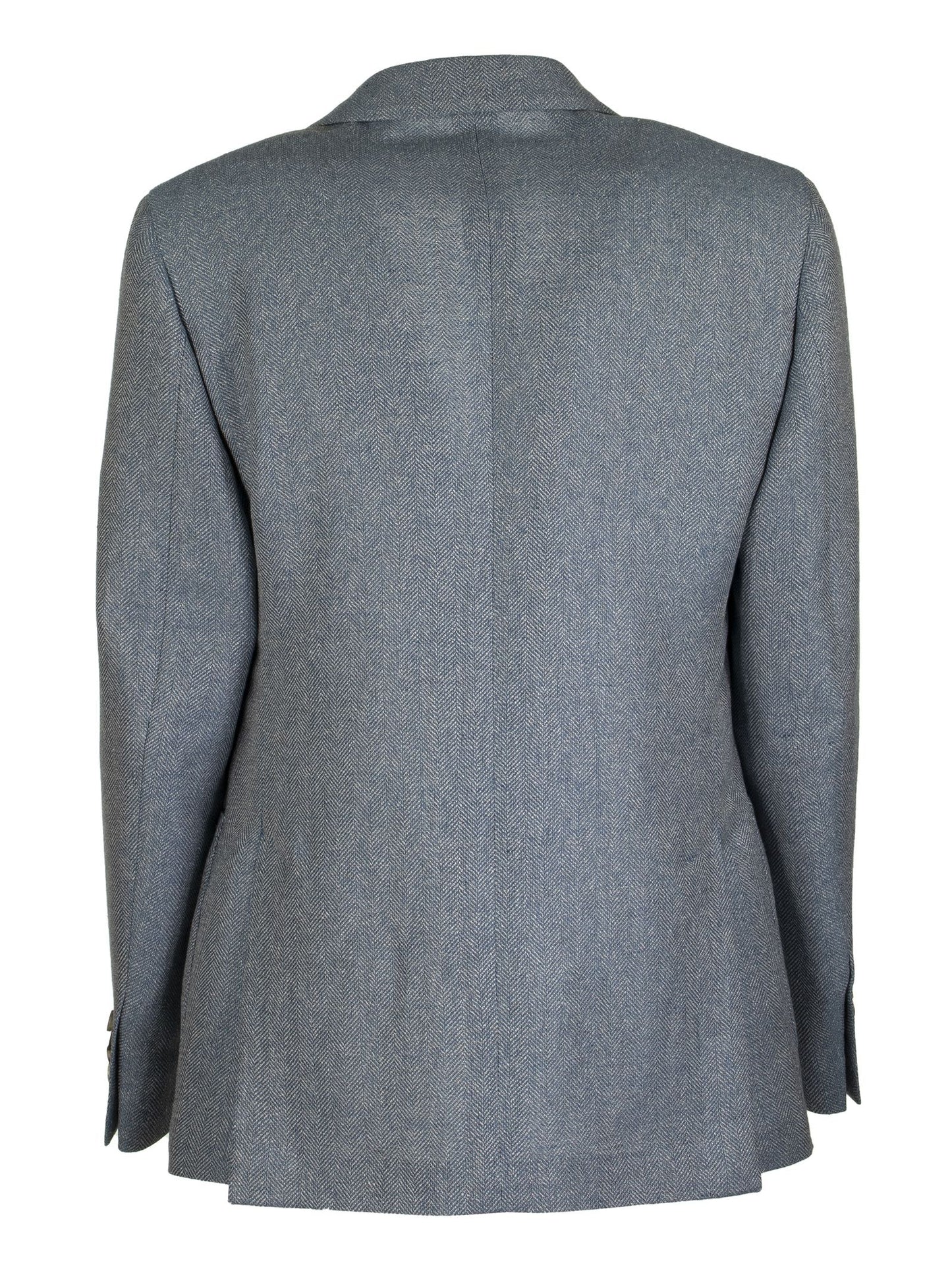 Lardini Single Breasted Two Button Jacket With Herringbone Pattern