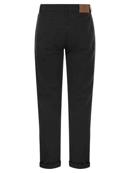 Brunello Cucinelli Five Pocket Traditional Fit Trousers In Light Comfort Dyed Denim