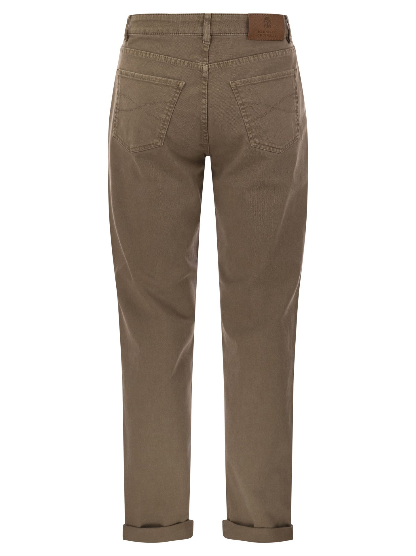 Brunello Cucinelli Five Pocket Traditional Fit Trousers In Light Comfort Dyed Denim