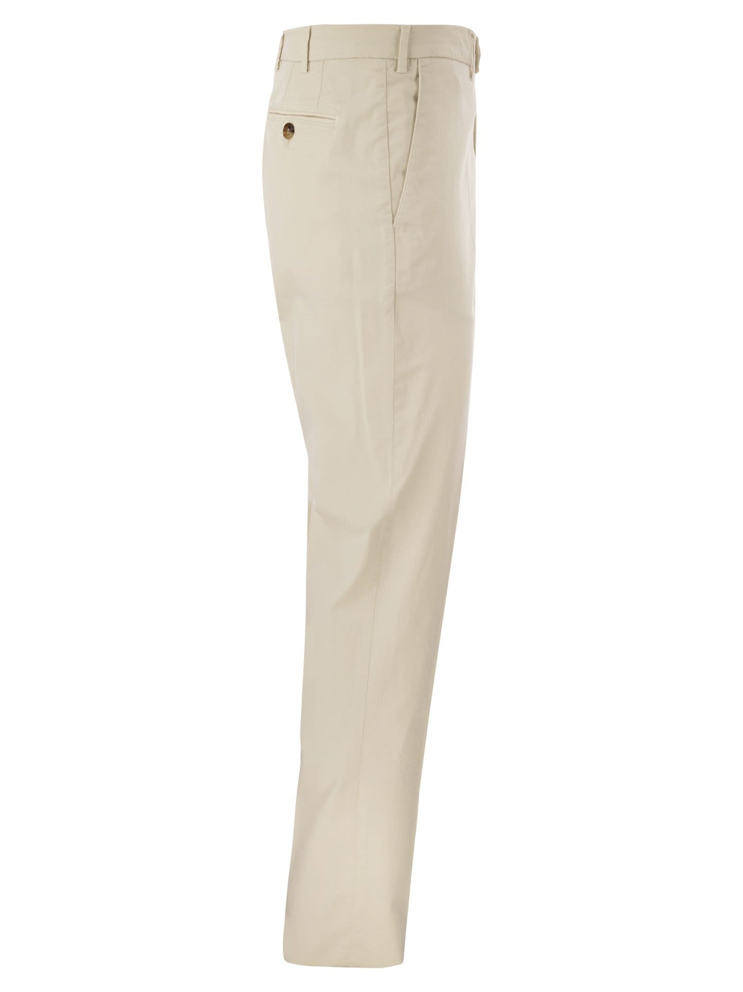 Brunello Cucinelli Italian Fit Cotton Gabardine Trousers