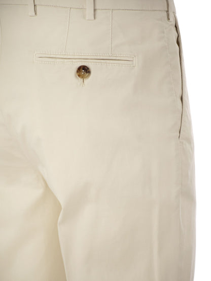 Brunello Cucinelli Italian Fit Cotton Gabardine Trousers