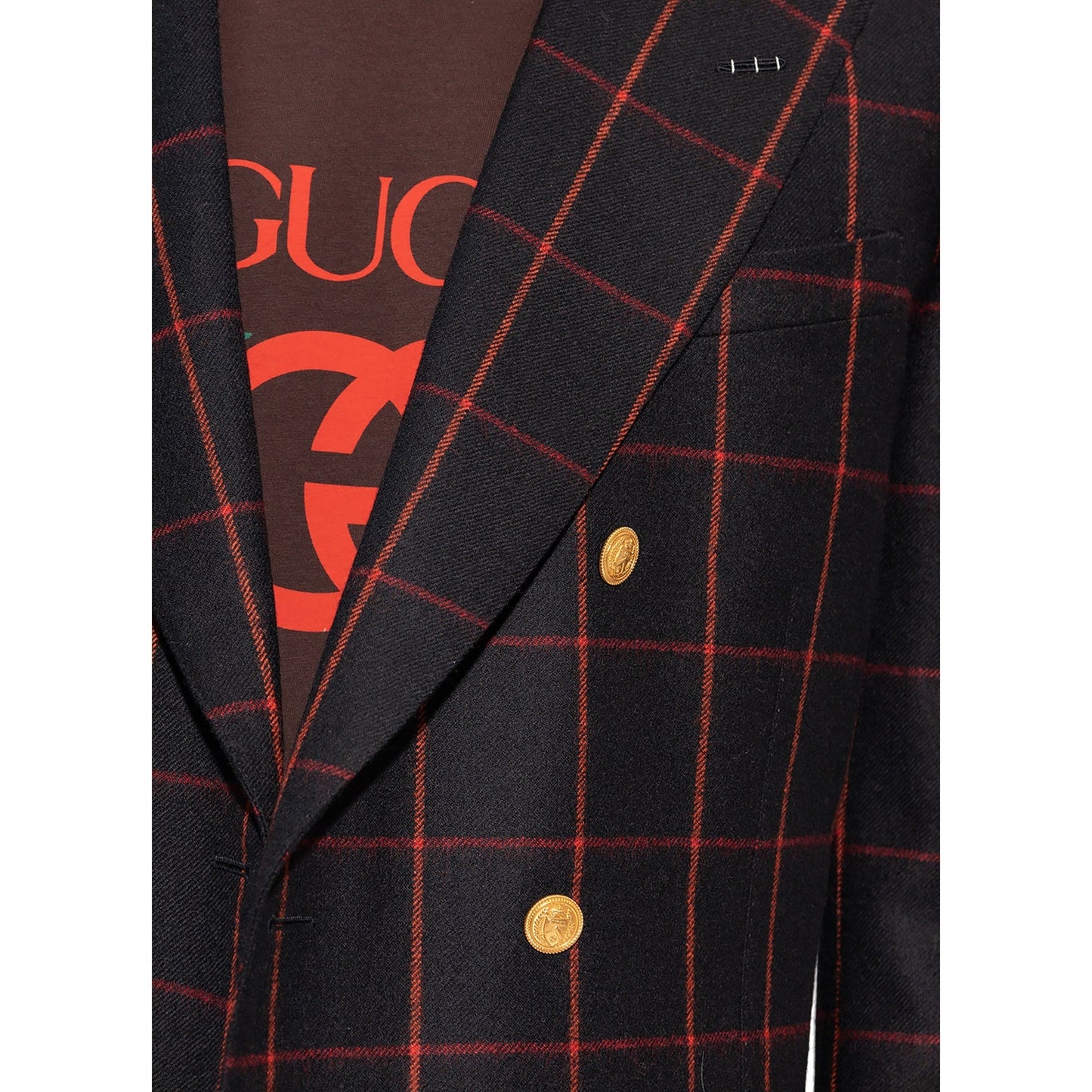 Gucci Wool Checked Blazer